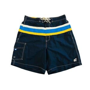 Caribbean Joe Men's Swim Trunks - Navy, Blue, and Yellow